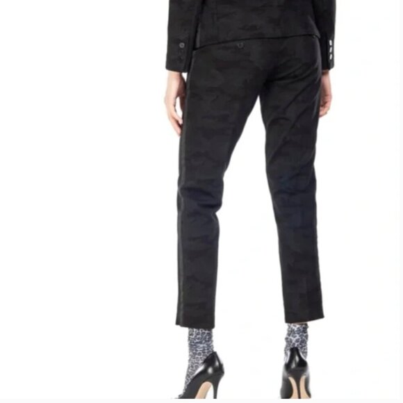 Mason’s New York Slim Stretch Trousers in Black Camo - Picture 3 of 11
